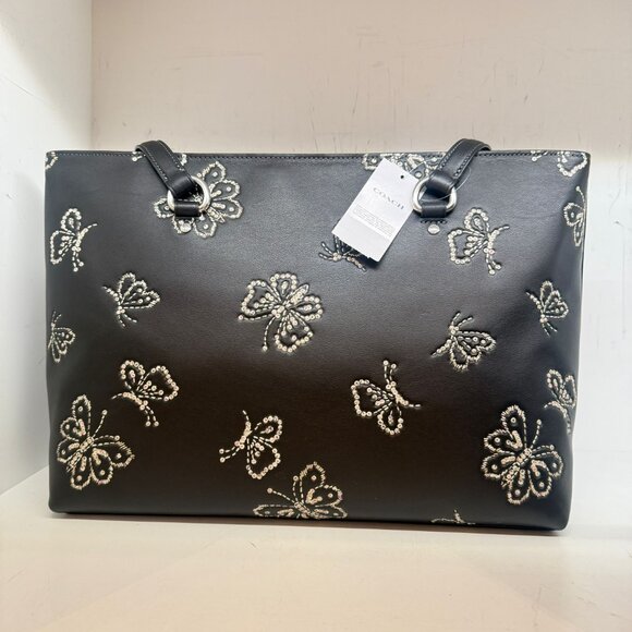 coach Station Tote Bag With Butterfly Print cck87 - Picture 2 of 8